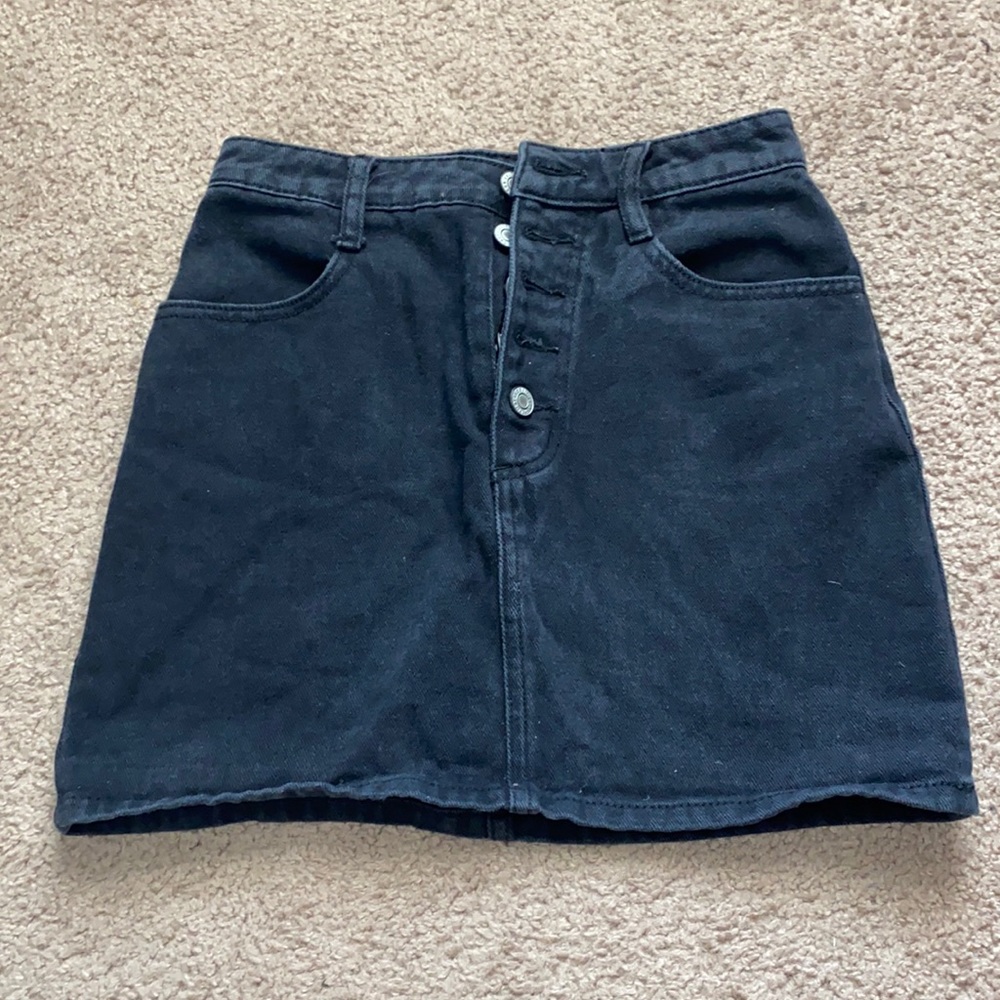 Black jean skirt